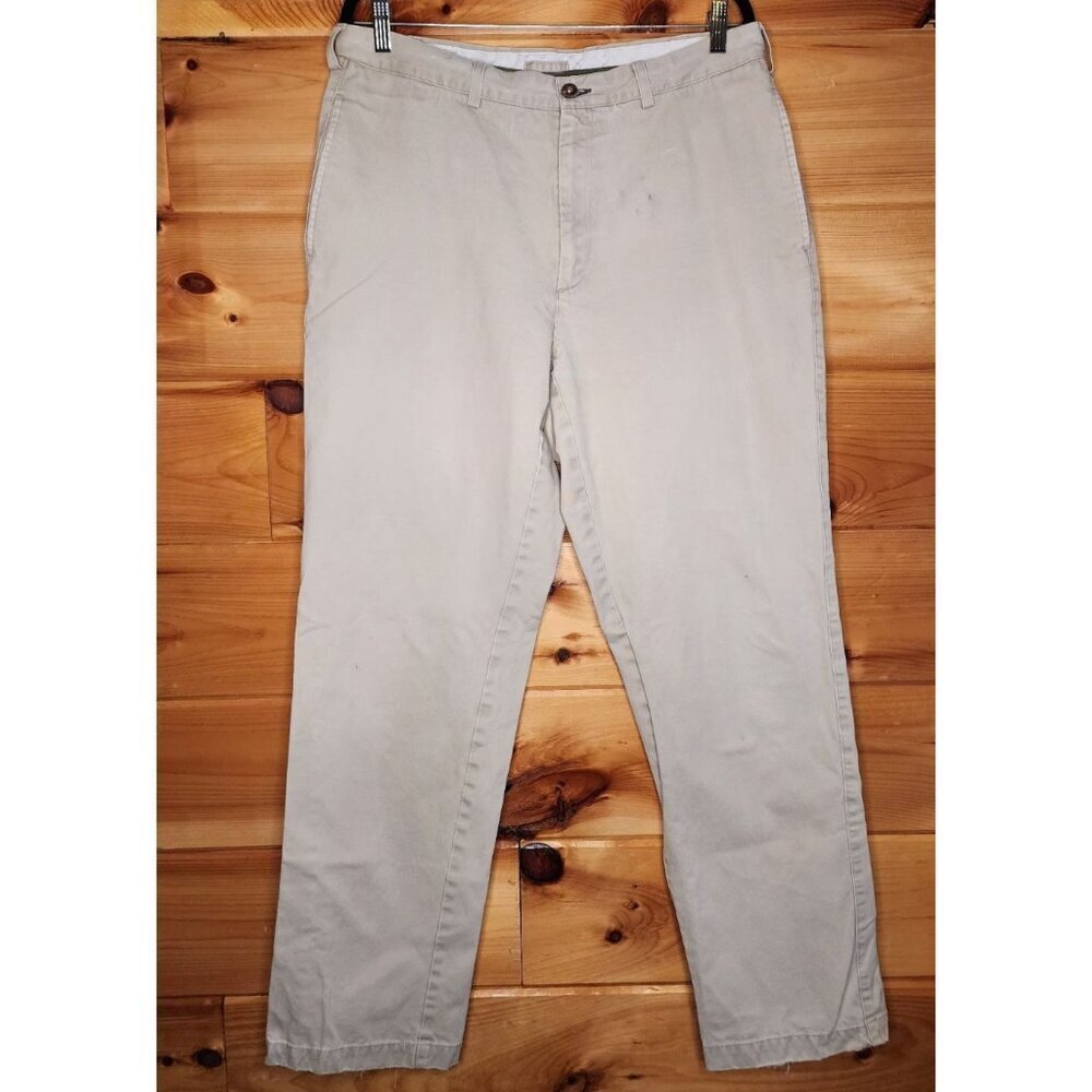 Orvis Beige Pants Mens Size 36 100% Cotton Dress Pants